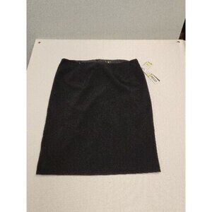 NWT Francess  Rita Black Stretch Lined Zip Tailor Pencil Skirt Size 14 New
